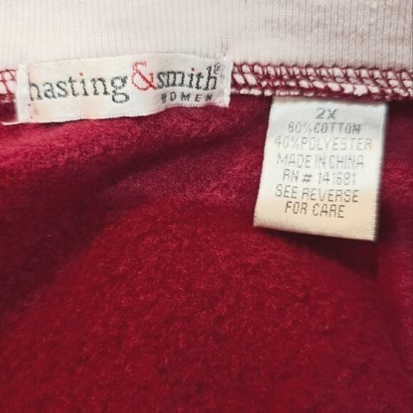 Hasting & Smith Women Grannycore Sweatshirt with Butterflies and Leaves 2X - Picture 3 of 7